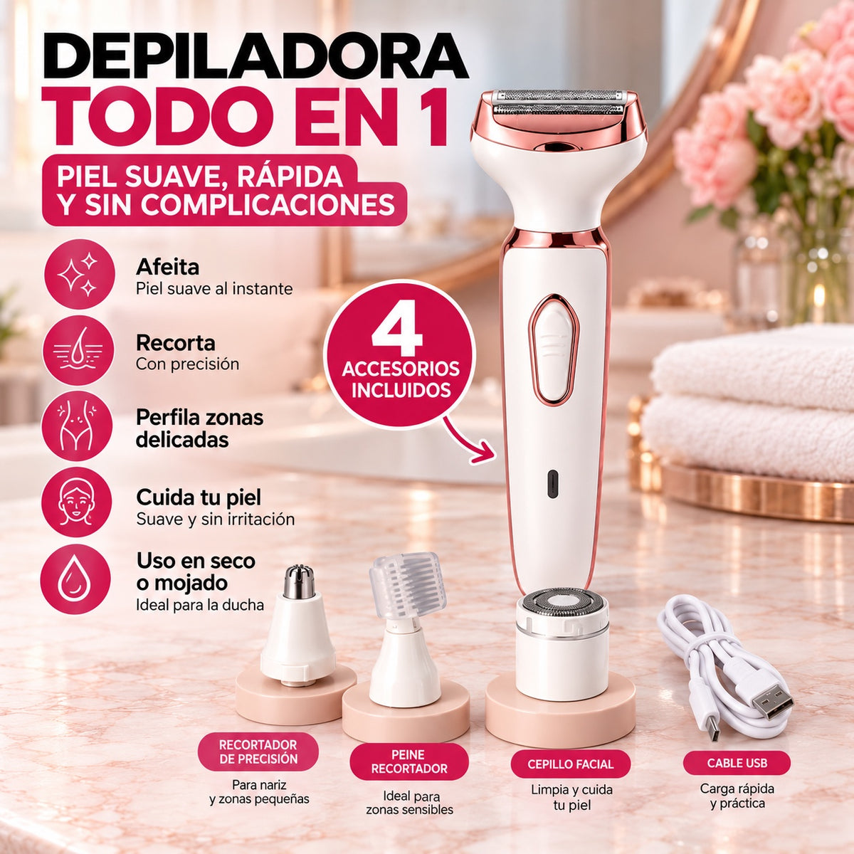 Depiladora femenina 4 en 1 - imagen 5