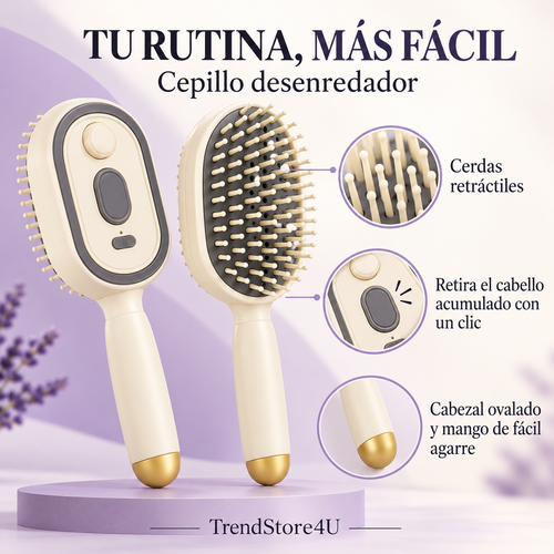 Cepillo con cerdas retráctiles y limpieza con un clic